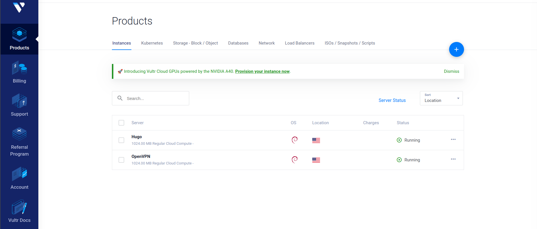 Vultr - Dashboard Vultr - Dashboard